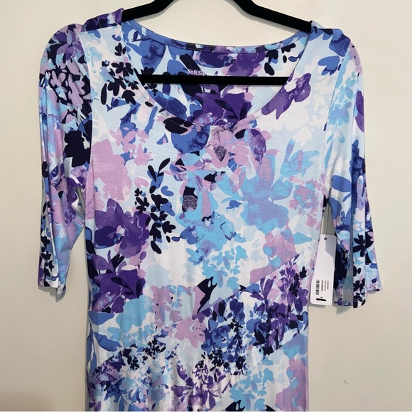 Soft Surroundings Dress Womens XS Vivienne Garden Blue Maxi Feminine Boho NWT - Picture 9 of 14